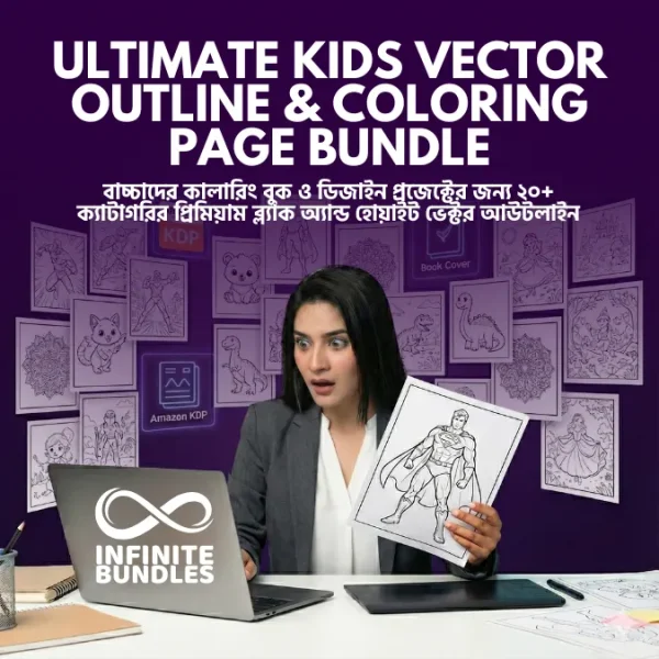 DIY Vector Outline & Coloring Page Bundle (Make your Own Brand)