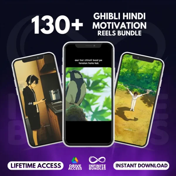 Ghibli Cartoon Motivation Hindi Reels